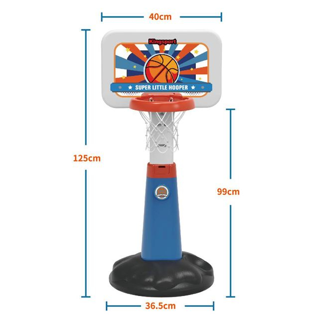 Set de joaca Cos de baschet cu minge si pompa,36x125 cm [2]