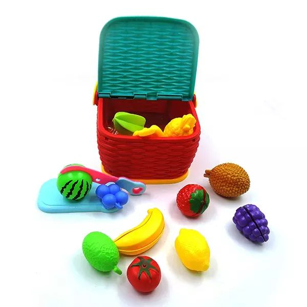 Set de joaca Cosluet cu fructe pentru picnic, 15 piese,plastic [2]