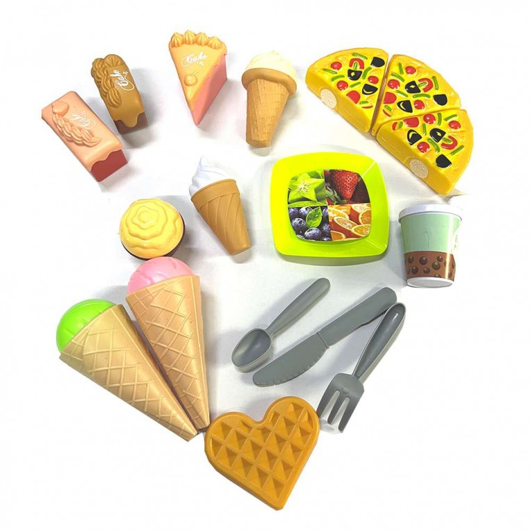 Set de joaca cu alimente in punga de hartie,16 piese,plastic [2]