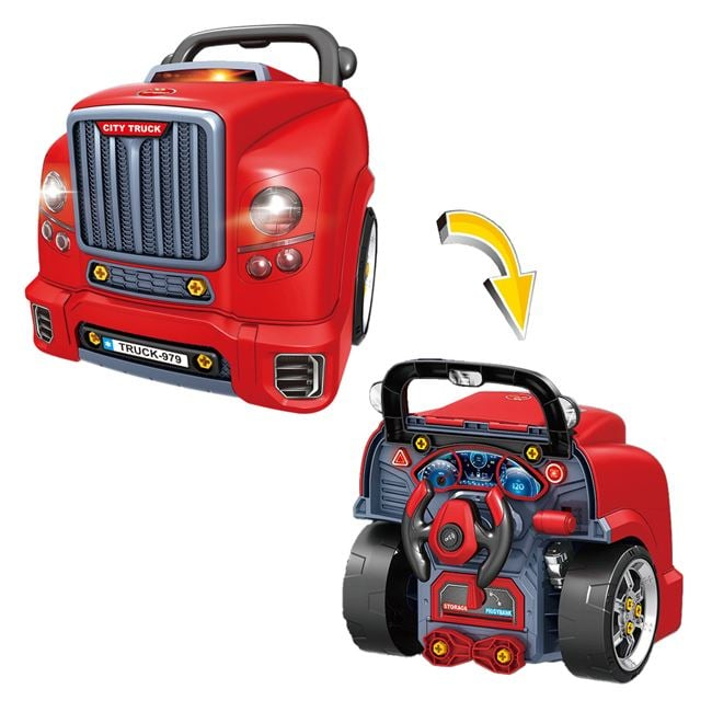 Set de joaca cu unelte in cutie in forma de camion , sunet si lumini, +3 ani [4]