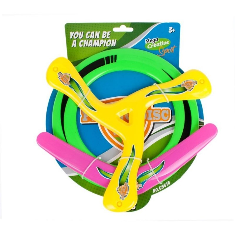 Set de joaca frisbee si bumerang,3 piese/set,plastic [6]