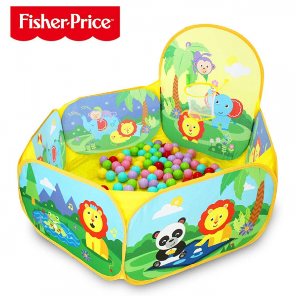 Set de joaca interactiv cu bile multicolore si imagini cu animale [3]