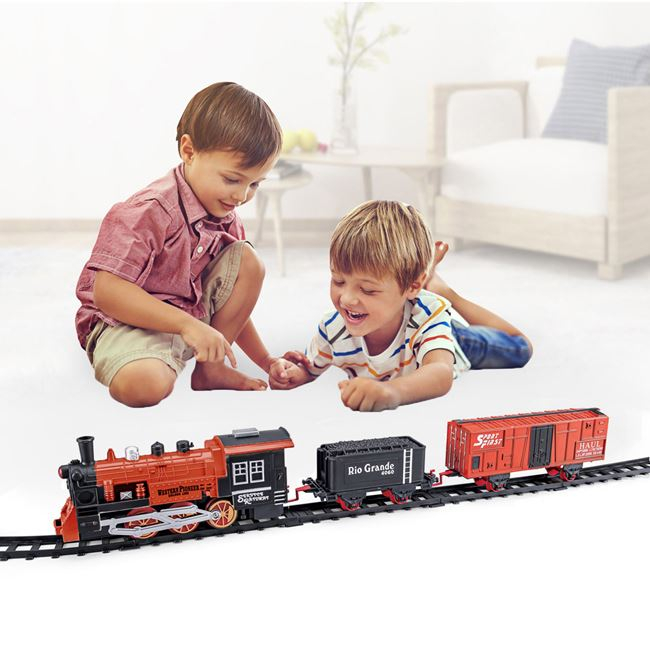 Set de joaca Locomotiva cu vagon si sine [2]