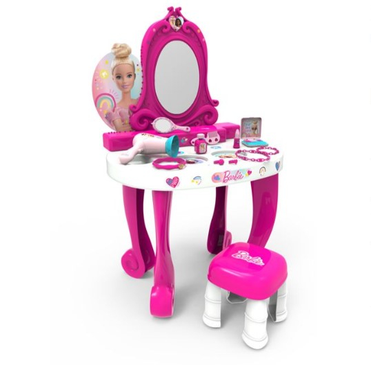 Mattel Set de joaca masuta machiaj barbie cu scaun si accesorii infrumusetare