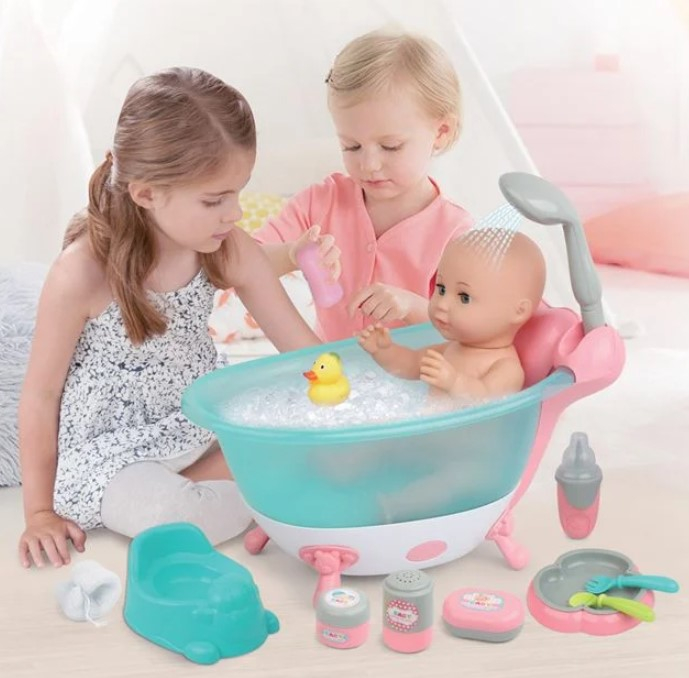 Set de joaca Papusa Bebelus cu cadita si accesorii incluse [3]