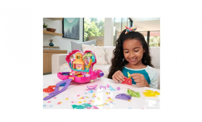 Set de joaca Polly Pocket Flamingo Pinata cu accesorii incluse [6]