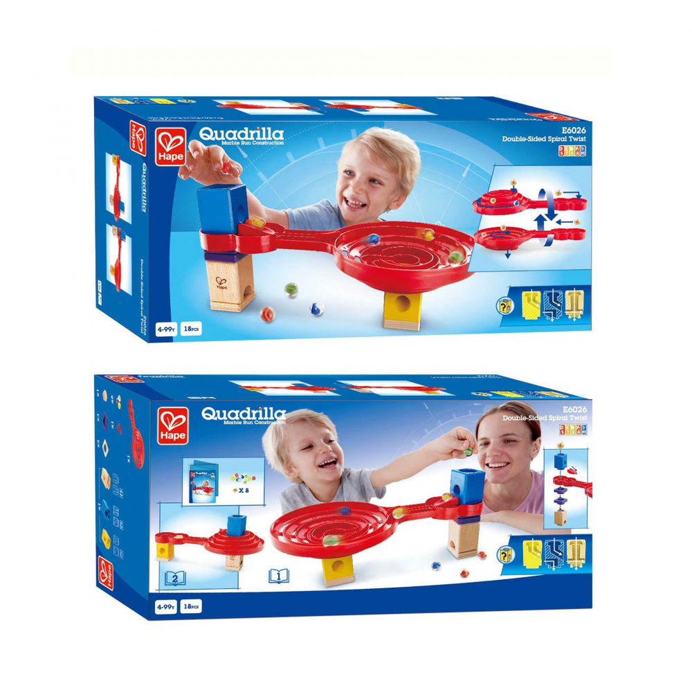 Set de joaca Quadrilla - circuit cu bile - Rasuceste spirala cu doua fete (18 piese),+4 ani [4]