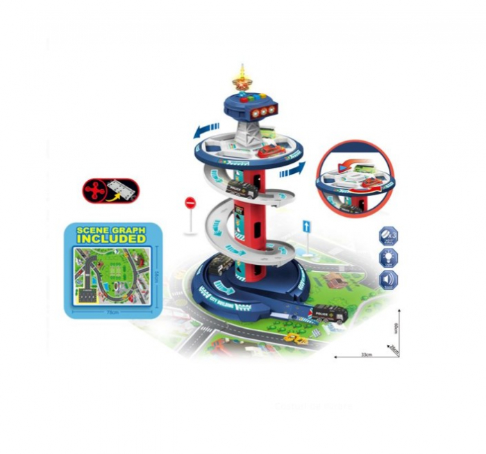 Set de joaca turnul de control cu covoras si accesorii incluse, sunet si lumini