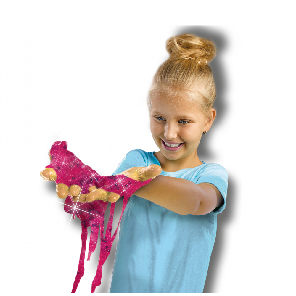Set de mixat slime roz cu sclipici, margele si accesorii incluse - Unicorn,+4 ani [3]