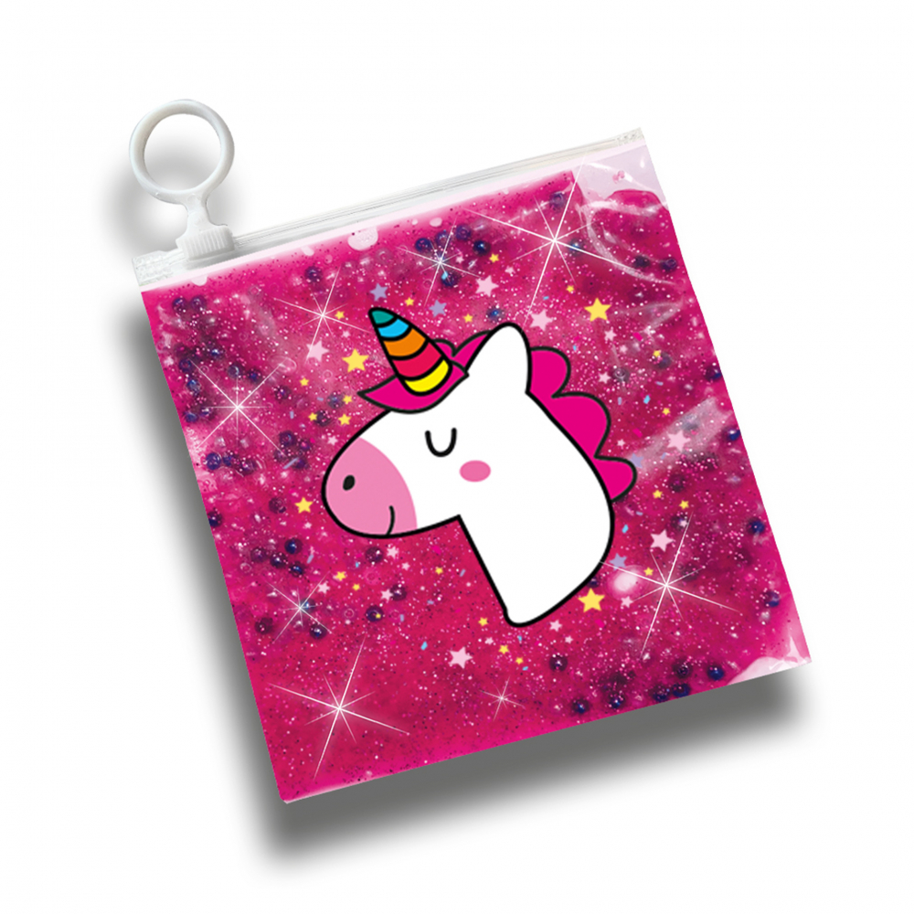 Set de mixat slime roz cu sclipici, margele si accesorii incluse - Unicorn,+4 ani [2]