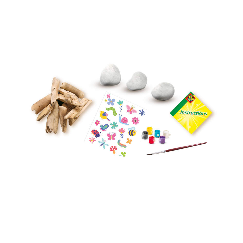 Set de pictat cu accesorii incluse- Decoreaza pietre si lemn cu tematica din natura [2]