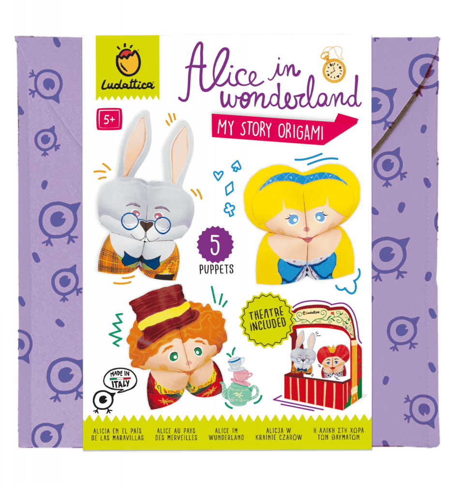 Set de Teatru de Păpuși Origami – Alice în Țara Minunilor, Ludattica, +5 ani [1]