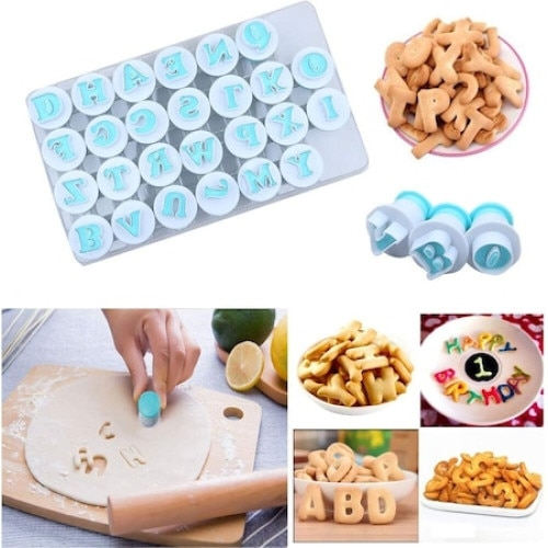Set Decupatoare cu Piston, pentru Martipan, Biscuiti, Coca, Litere Mari, 26 bucati [3]