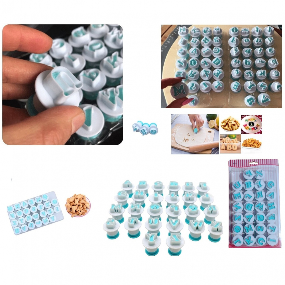 Set Decupatoare cu Piston, pentru Martipan, Biscuiti, Coca, Litere Mari, 26 bucati [4]