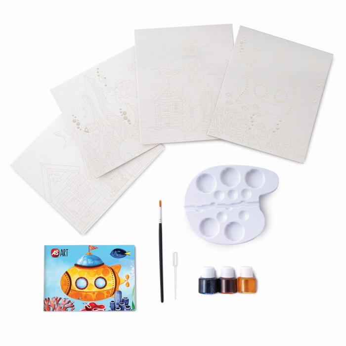 Set Desen As Art Acuarelă Peisaj Marin  [2]