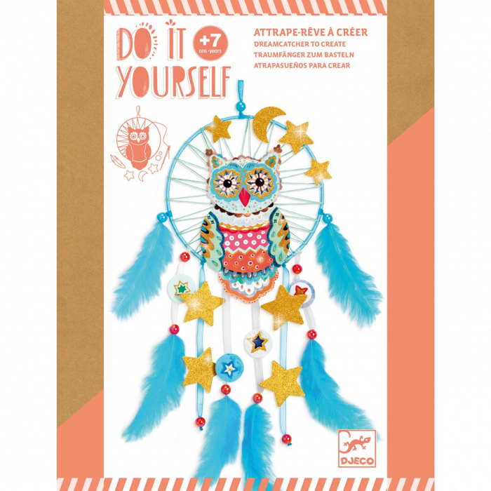 Set DIY Djeco, Dreamcatcher cu sclipici