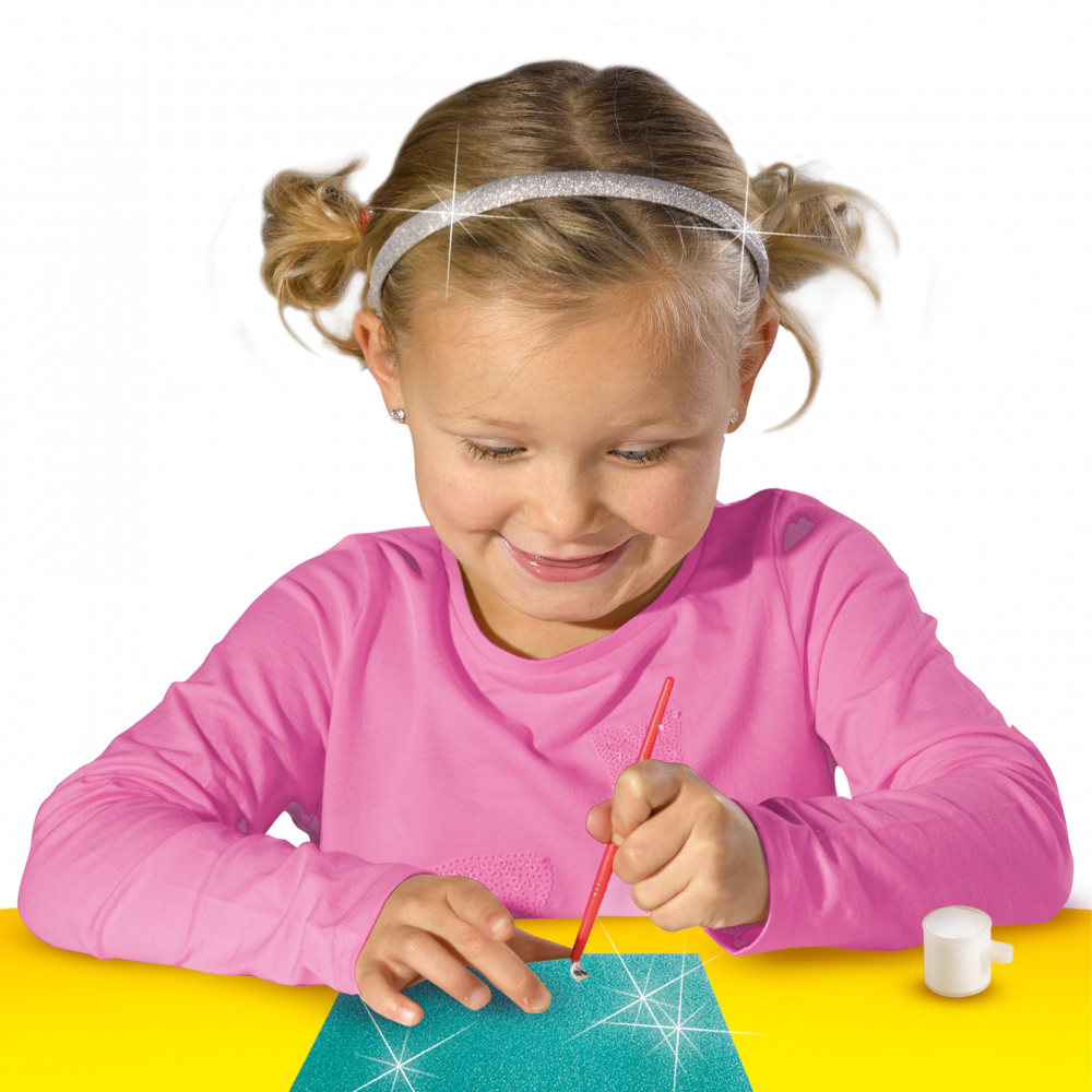 Set giga de lucru manual pentru copii cu mix de sclipici si accesorii incluse [3]