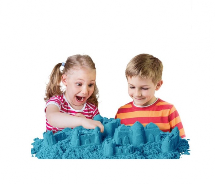 Set joc creatie nisip kinetic albastru cu 8 forme de construit [2]