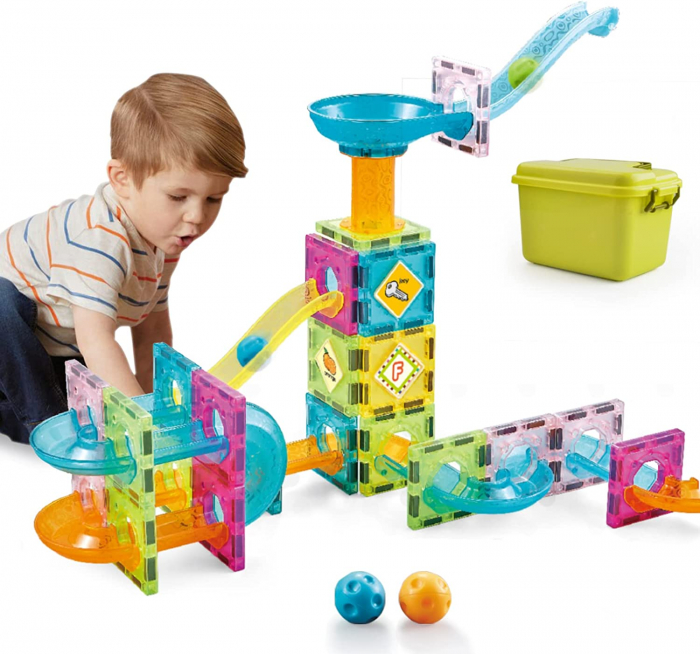Set joc magnetic 64 piese si cutie depozitare [3]