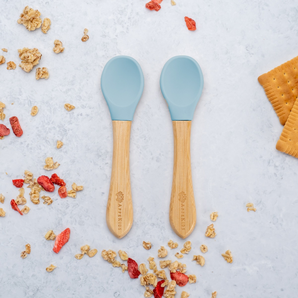Set Lingurite din bambus, AppeKids - Aqua Blue [3]