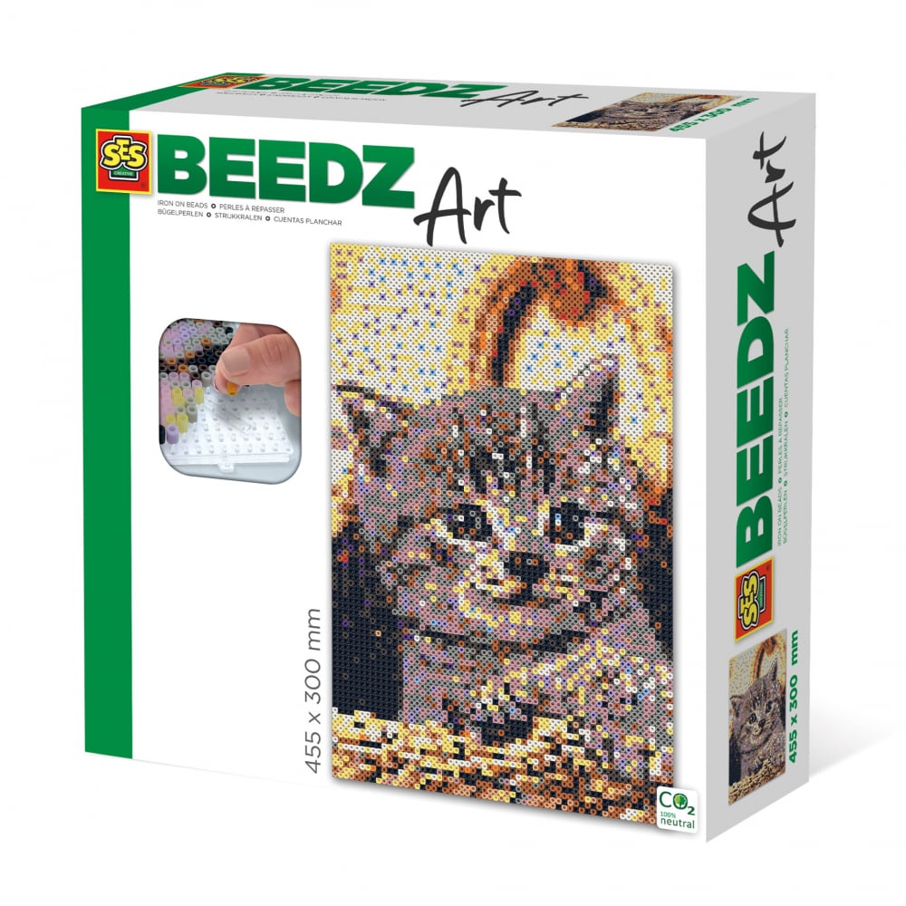 Set 7000 margele de calcat Beedz Art cu accesorii incluse - Pisica,+8 ani