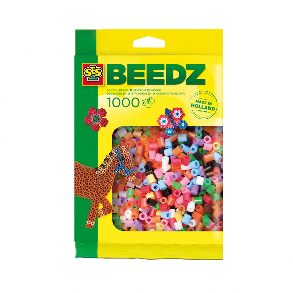 Set 1000 margele de calcat culori mixte Beedz,+5 ani