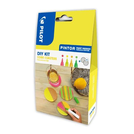 Set markere cu vopsea Pilot Pintor DYI Coark Coster culori neon Set Pintor DYI cork coasters