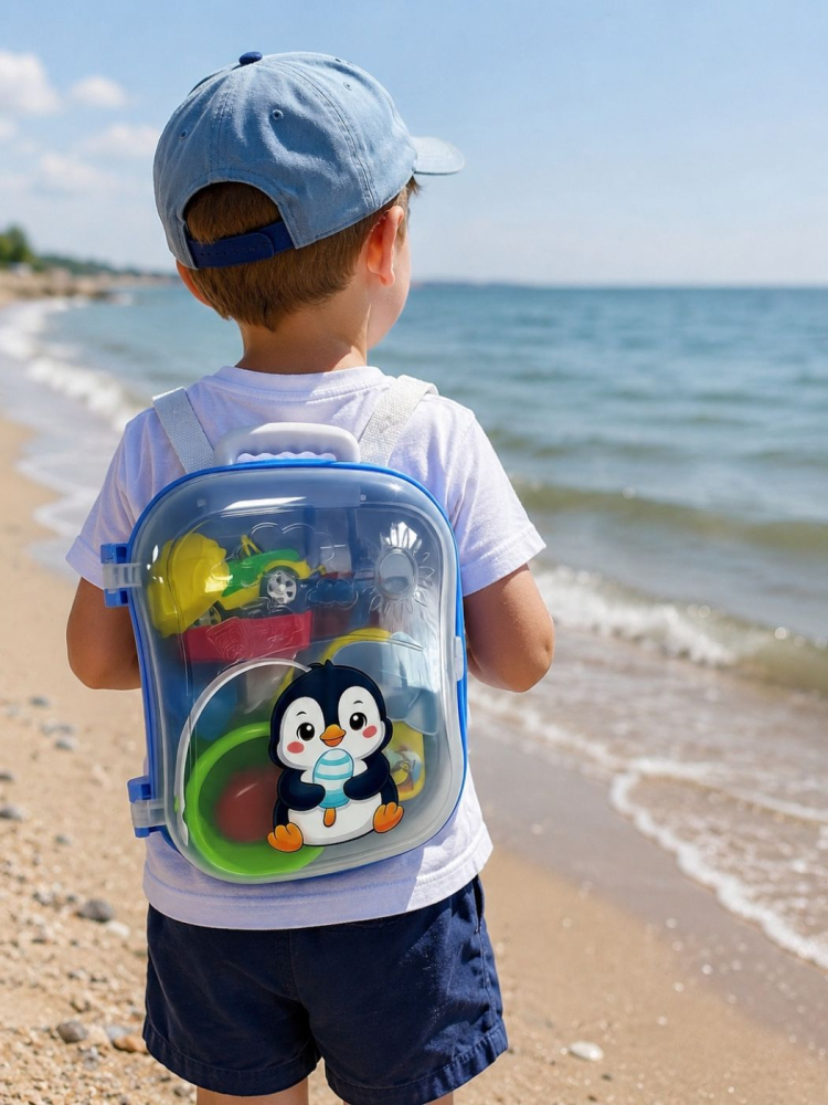 SET MICUL CALATOR RUCSAC PENTRU NISIP ALBASTRU [8]