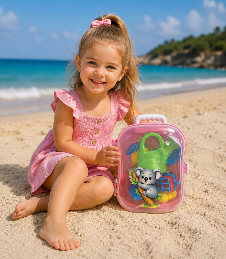 SET MICUL CALATOR RUCSAC PENTRU NISIP ROZ [3]