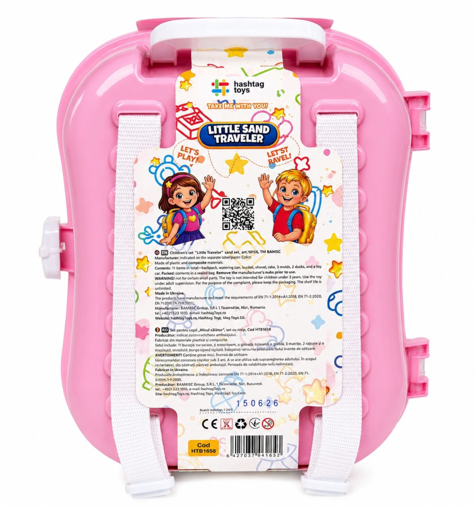 SET MICUL CALATOR RUCSAC PENTRU NISIP ROZ [8]