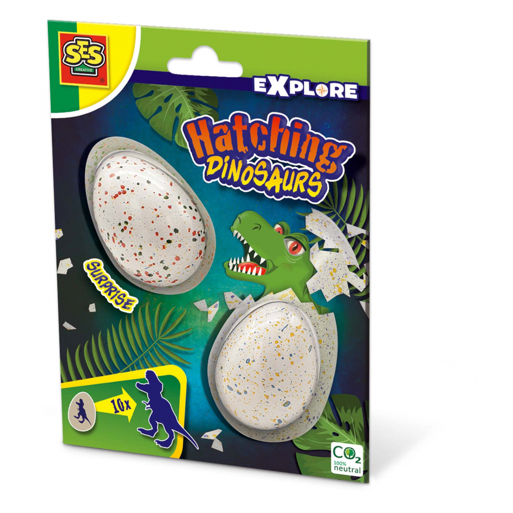 Set 2 oua de jucarie pentru copii cu dinozauri care eclozeaza in apa