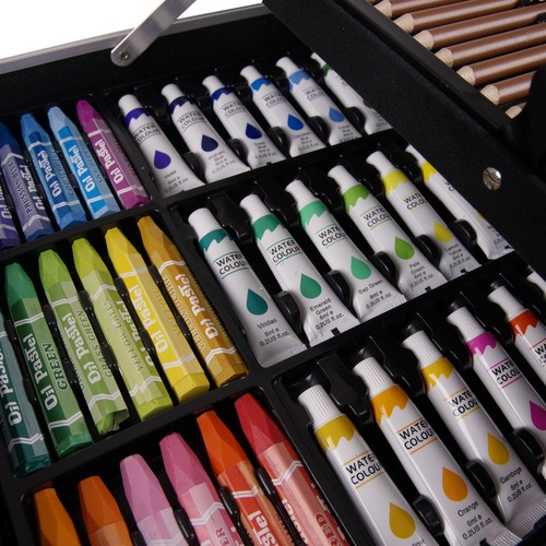 Set pentru desen si pictura in cutie tip servieta cu 144 piese,design unicorn, +3 ani [5]