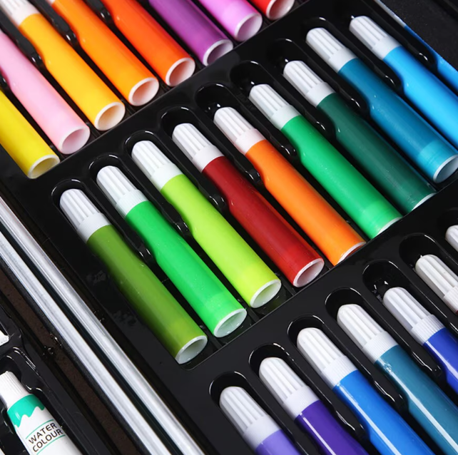 Set pentru desen si pictura in cutie tip servieta cu 145 piese ,design albastru, +3 ani [11]