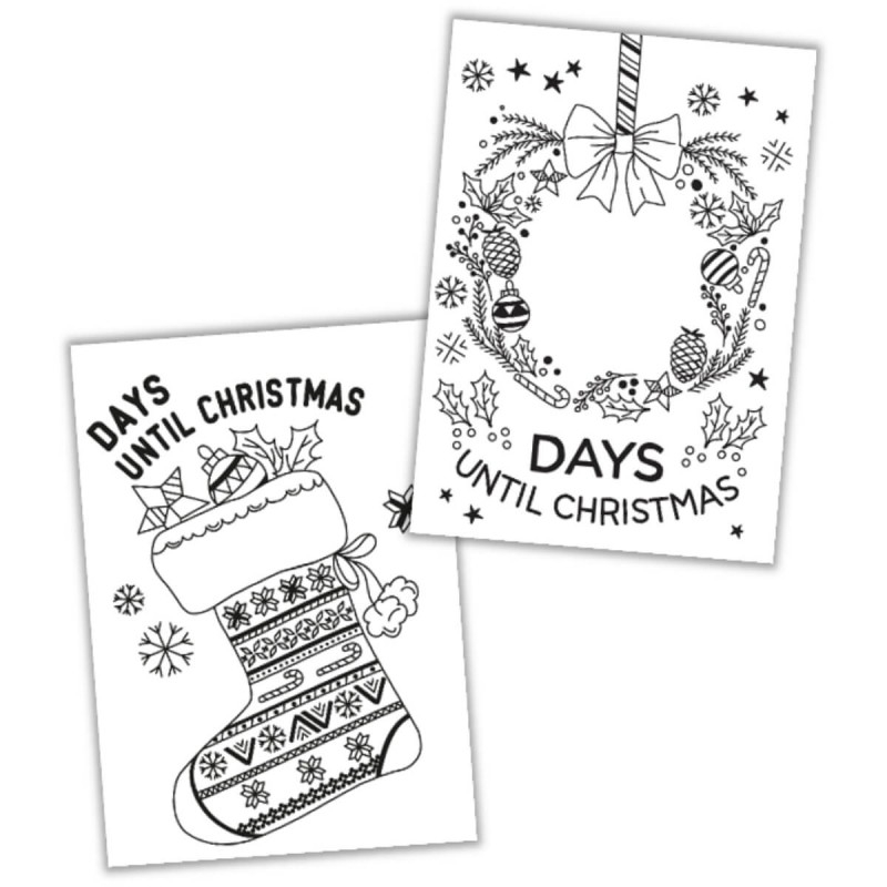 Set pentru desenat pe ferestre 4x Marker cu creta UNI Chalk PWE-5M XMAS Traditional, 1.8-2.5mm, alb, auriu, verde, rosu + 2 sabloane A3 [3]
