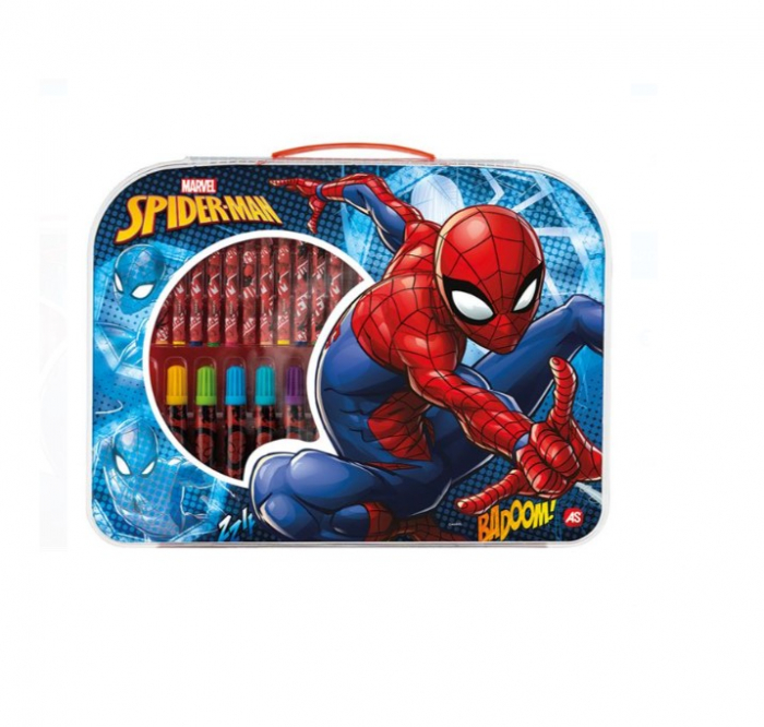 As Games Set pentru desenat si colorat spiderman, 35 piese
