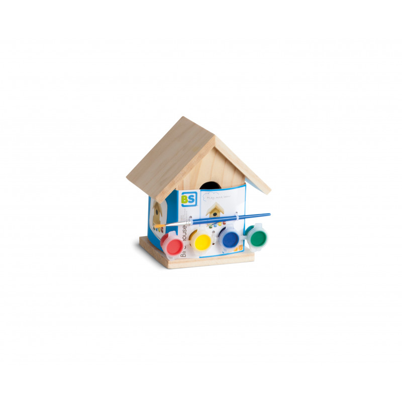 Set pentru pictat-Casuta pasarelelor din lemn, 9x9x13 cm [3]