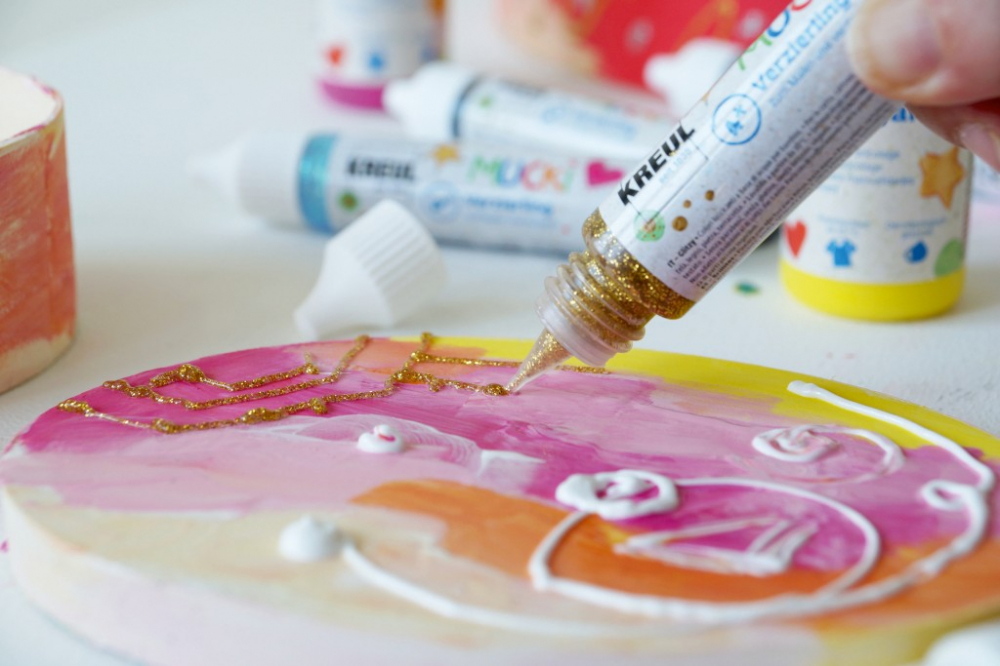 Set pentru pictat Craft Paint Glitzy Mucki, 4 culori x 29 ml,+4 ani [4]