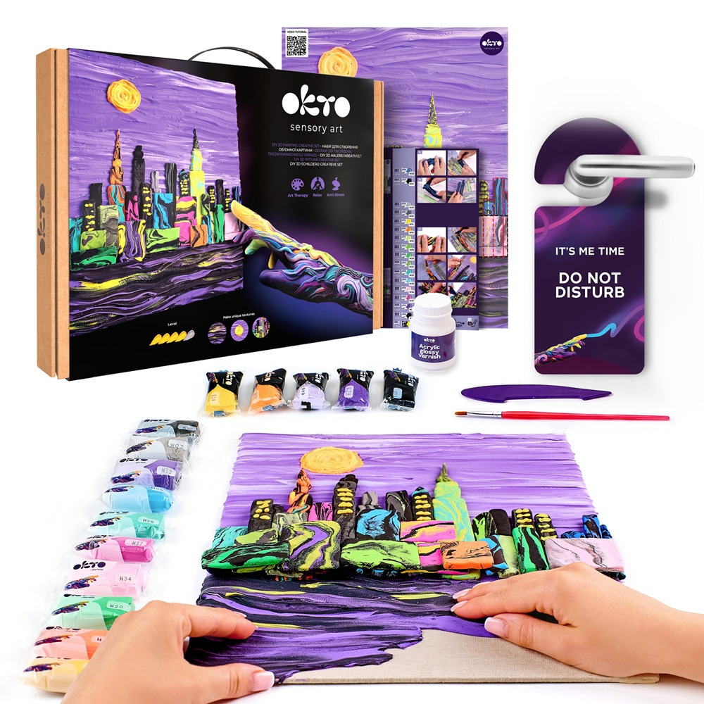 Set pictura 3D cu argila usoara, 30*40cm - New York Skyline [2]