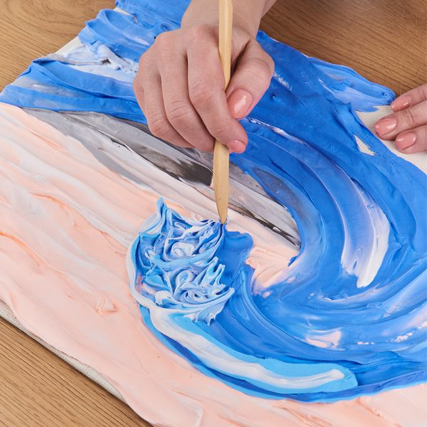 Set pictura 3D cu argila usoara, 30*40cm - Waves [4]