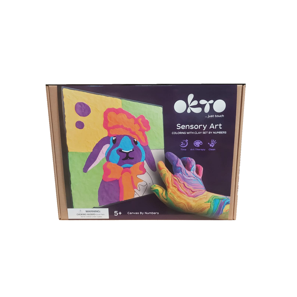Set pictura cu argila usoara, 29*29 cm - Bunny [5]
