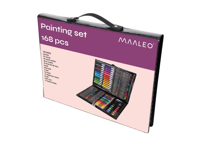 Set pictura si desen cu 168 piese in cutie tip servieta din plastic, negru [8]