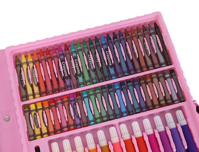 Set pictura si desen cu 168 piese in cutie tip servieta din plastic, roz [8]
