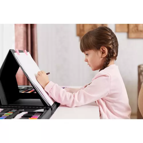 Set pictura si desen cu 208 piese in cutie tip servieta din plastic, negru [10]