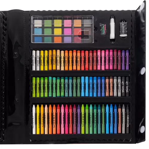 Set pictura si desen cu 208 piese in cutie tip servieta din plastic, negru [6]