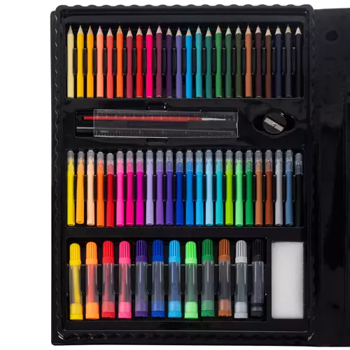 Set pictura si desen cu 208 piese in cutie tip servieta din plastic, negru [7]