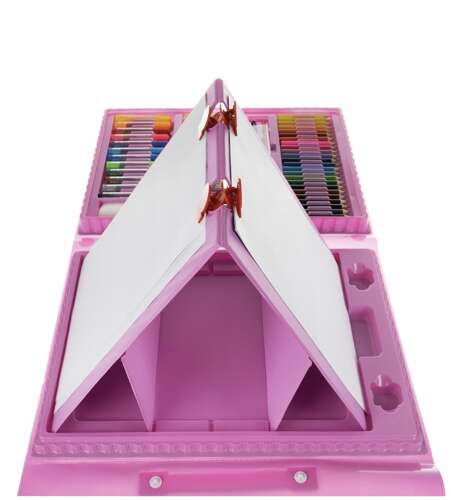Set pictura si desen cu 208 piese in cutie tip servieta din plastic, roz [5]