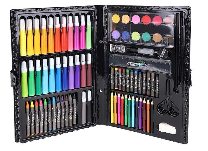 Set pictura si desen cu 86 piese in cutie tip servieta din plastic, negru [3]