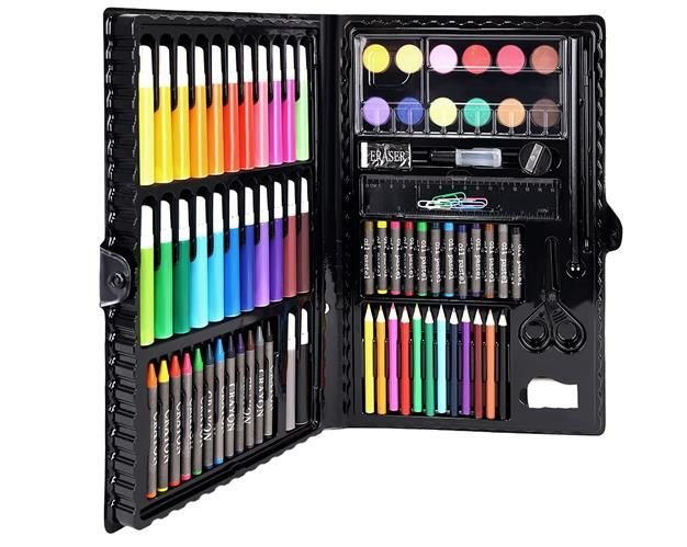 Set pictura si desen cu 86 piese in cutie tip servieta din plastic, negru [4]