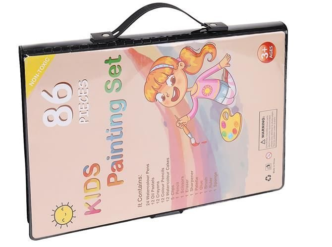 Set pictura si desen cu 86 piese in cutie tip servieta din plastic, negru [5]