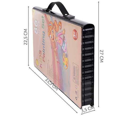 Set pictura si desen cu 86 piese in cutie tip servieta din plastic, negru [6]